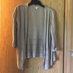 tan cardigan